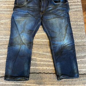 Blue Slim Fit Jeans with Vintage Fading